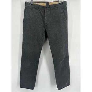 Vintage Polo Ralph Lauren Modern GI Pants Twill Weave Gray Rib Cotton Size 32x32